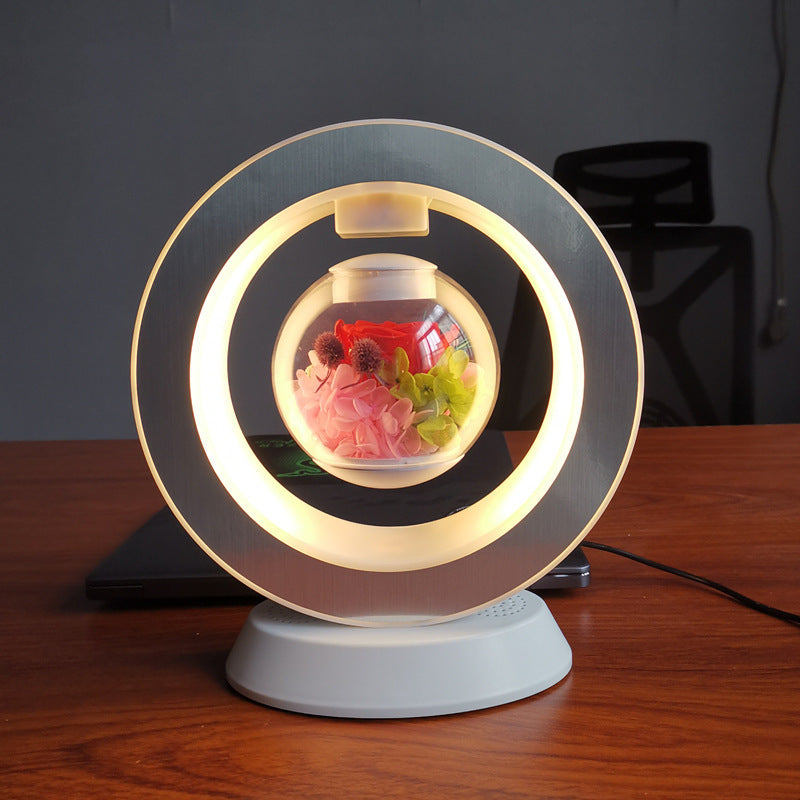 Lampe de table flottante à LED en forme de cœur, cadeau de Saint-Valentin, lampe de bureau créative à lévitation magnétique, décoration d'intérieur