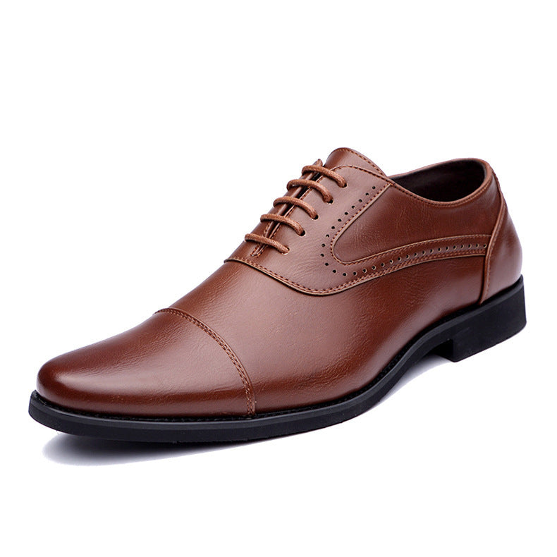 Chaussures en cuir décontractées à la mode simple pour hommes