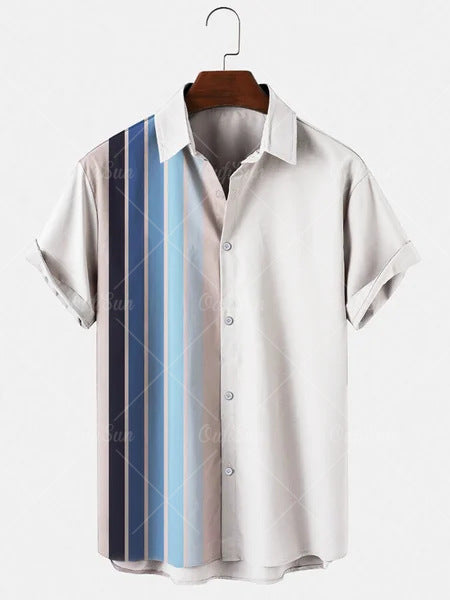 Chemise hawaïenne décontractée imprimée en 3D pour homme, tenue de vacances en bord de mer