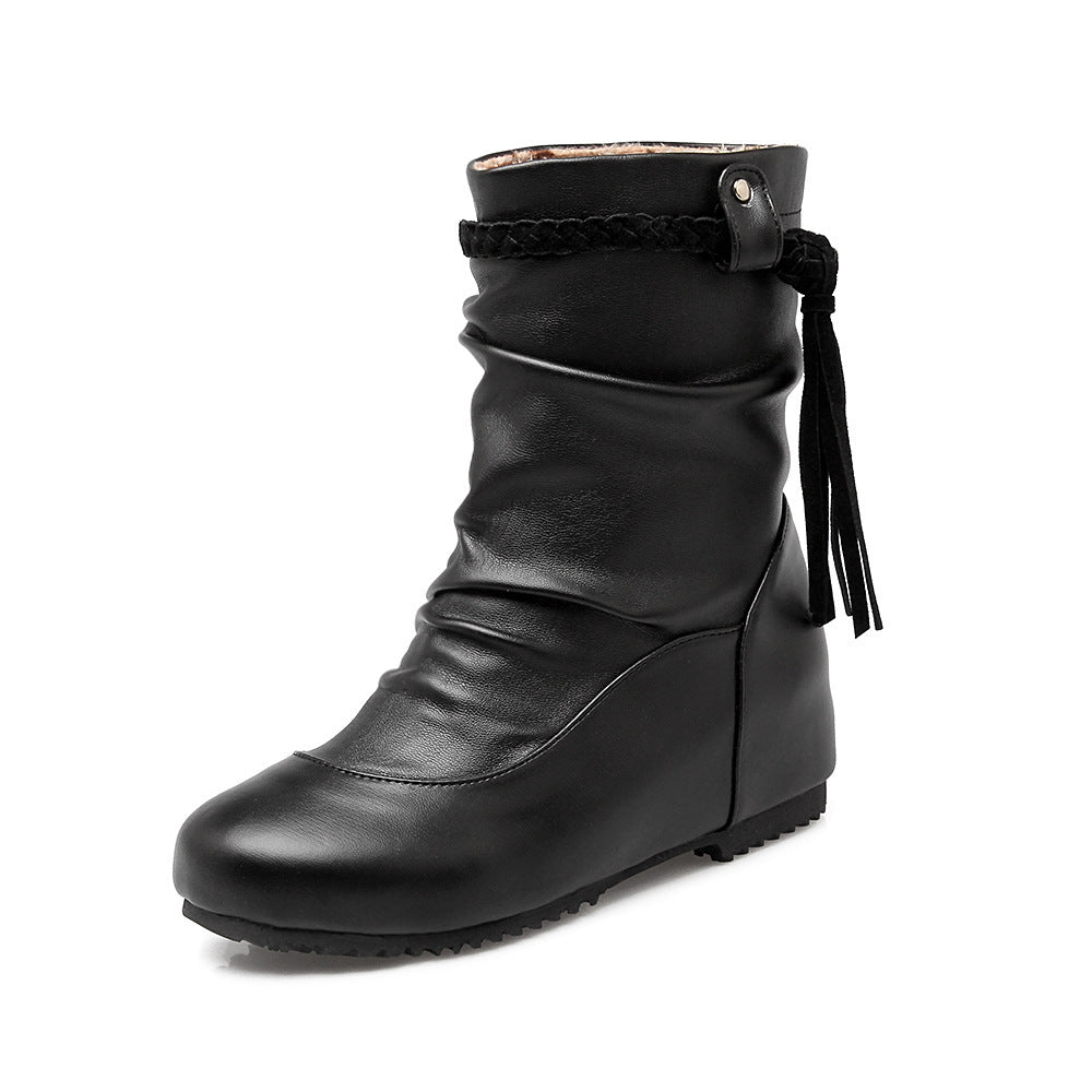 Inside height female boot autumn and winter