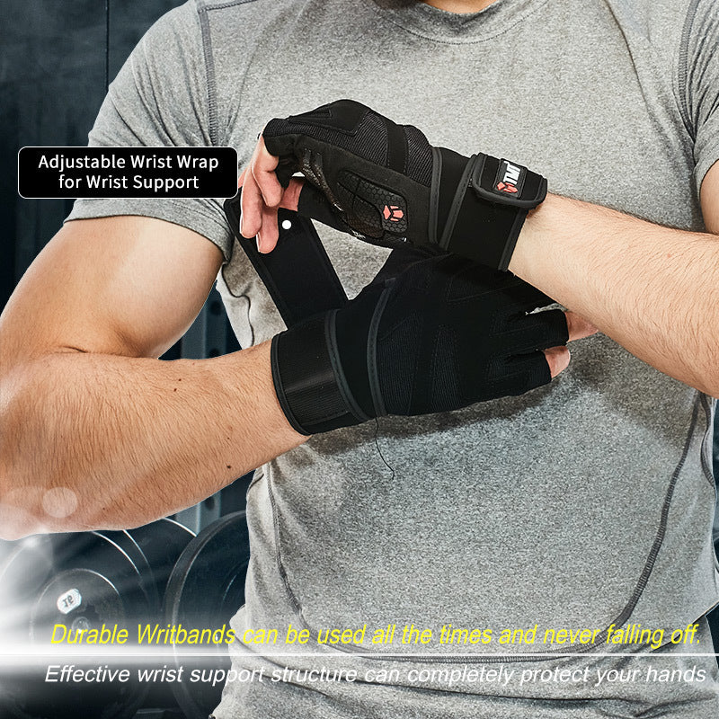 Gloves With Wrist Wrap Fitness Workout Wrist Wrap Men