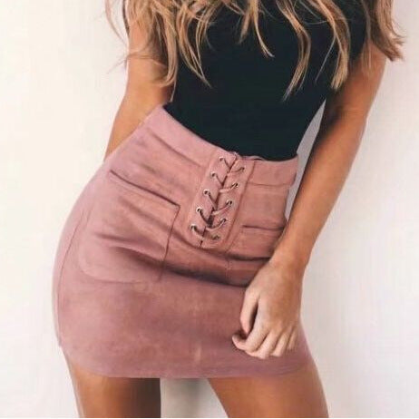 Pocket tied rope wrap hip skirt