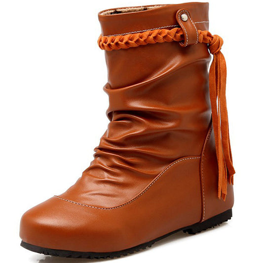 Inside height female boot autumn and winter