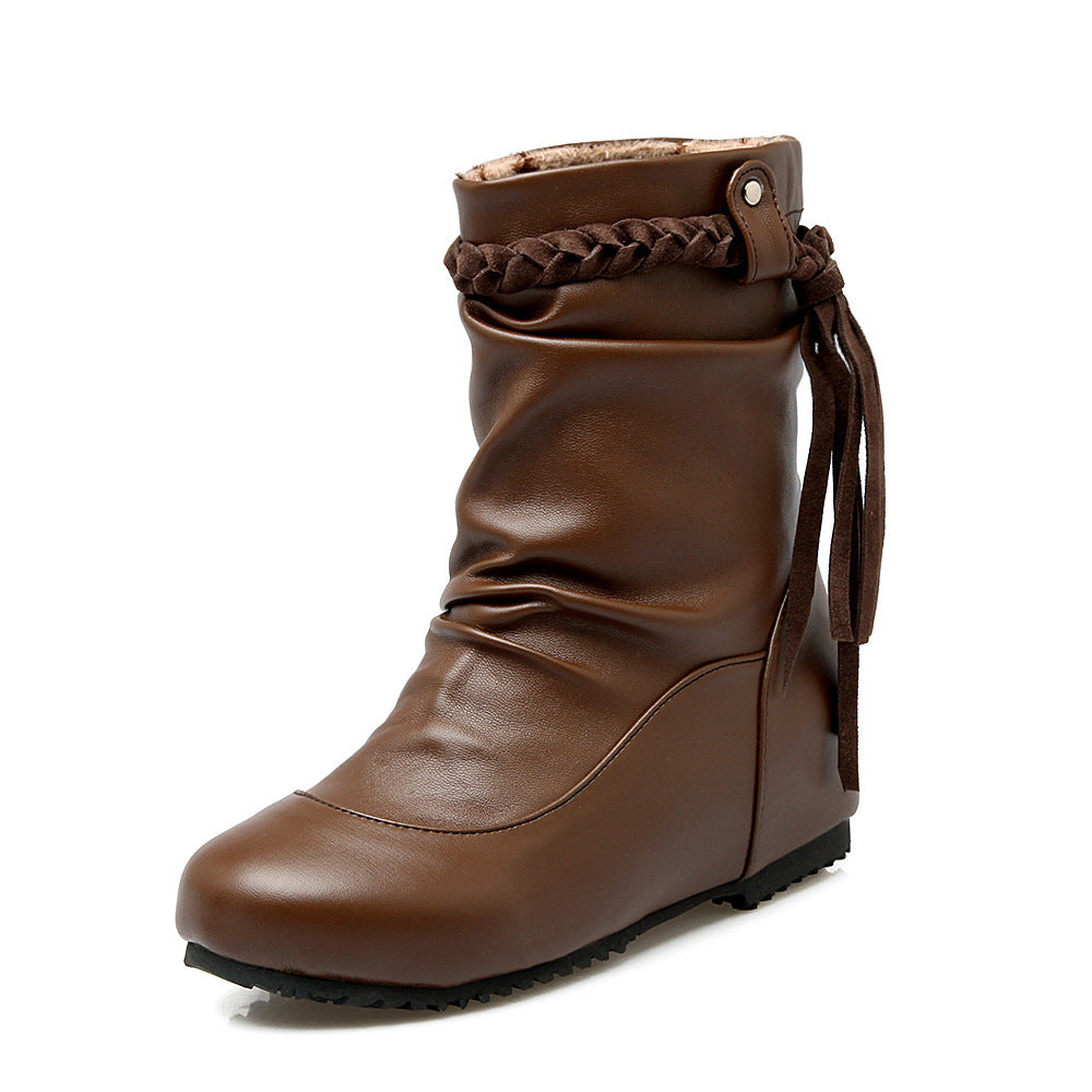 Inside height female boot autumn and winter