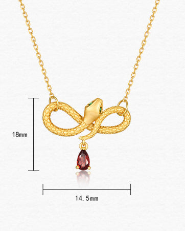 Fashion Personality Zodiac Gold Snake Necklace