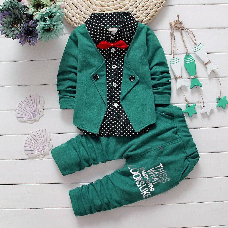 Traje infantil Pajarita Suéter Pantalones pequeños