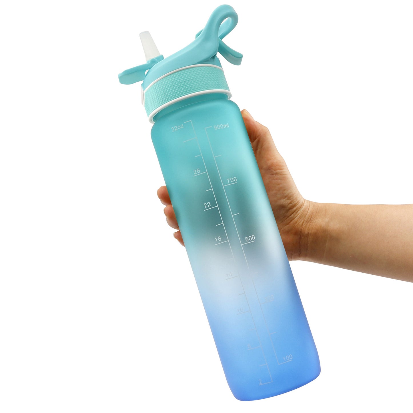 Sports Water Bottle with Straw & Bounce Cover – Leak-Proof Space Cup for Gym