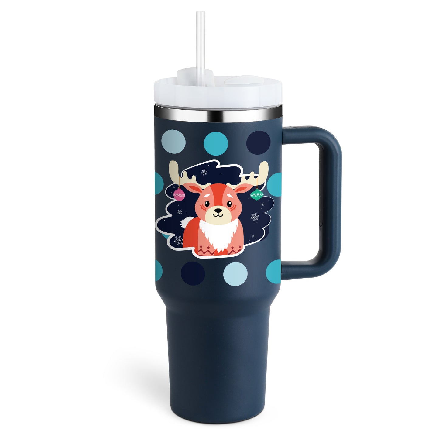 Gobelet de 40 oz avec poignée en paille isolée, tasse à café sous vide anti-déversement en acier inoxydable avec couvercle, tasse conique, cadeaux pour les amoureux de la Saint-Valentin, convient pour la voiture, la salle de sport, le bureau, les voyages