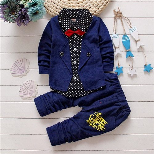 Traje infantil Pajarita Suéter Pantalones pequeños