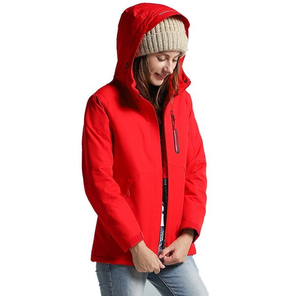 Men Women Winter Thick USB Heating Cotton Jacket Outdoor Waterproof Windbreaker Hiking Camping Trekking Climbing Coats