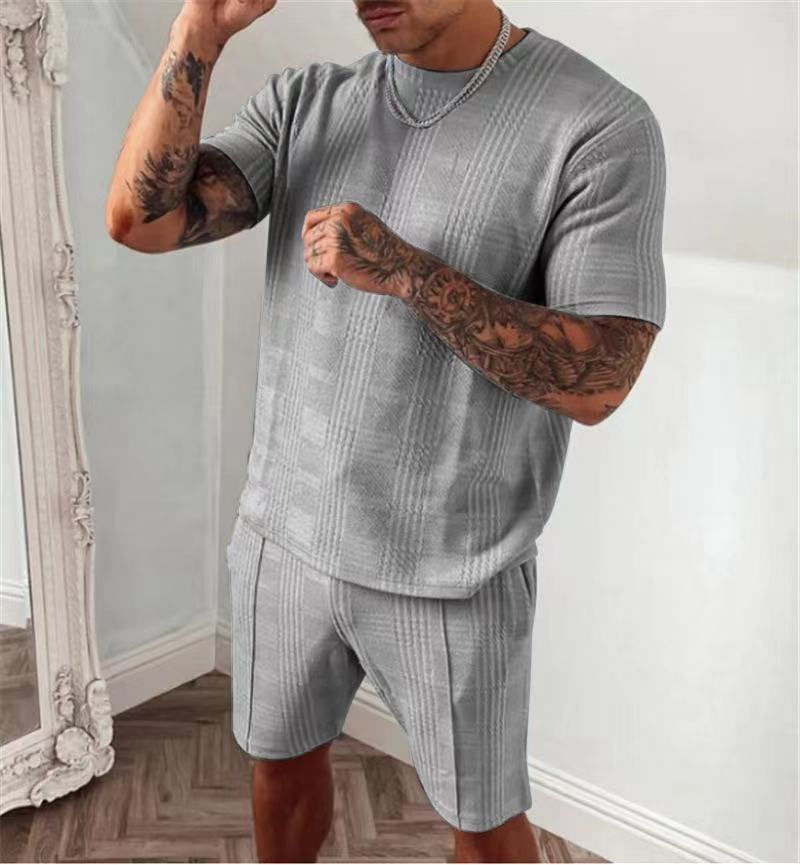 Men's Sports And Leisure Suit AliExpress Short Sleeve Shorts Suit