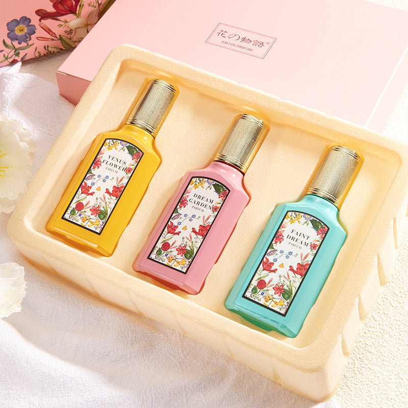 Perfume For Women Suit Jasmine Flower Fragrance Three-piece Set