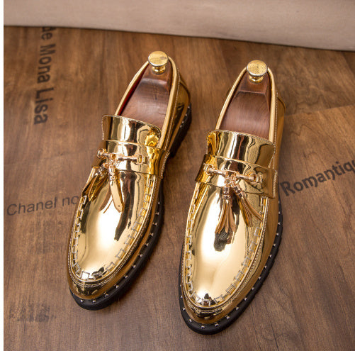 Men's British Pointed Leather Shoes Korean Style