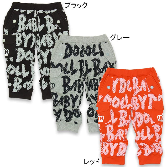 Spring and Summer Letters Print Casual Bloomers Versatile Kids' Clothing