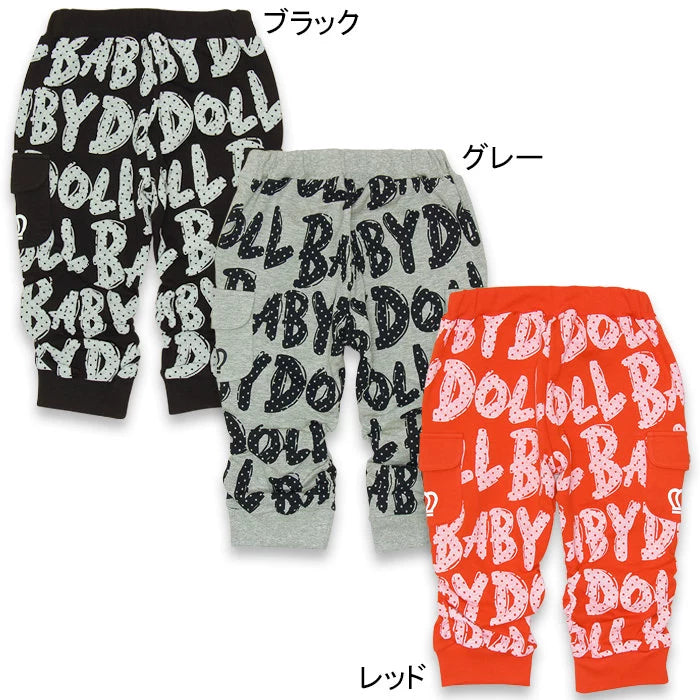 Spring and Summer Letters Print Casual Bloomers Versatile Kids' Clothing