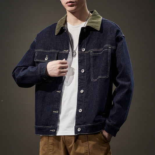 Denim Jacket Men's Loose Fashion Versatile Casual Coat