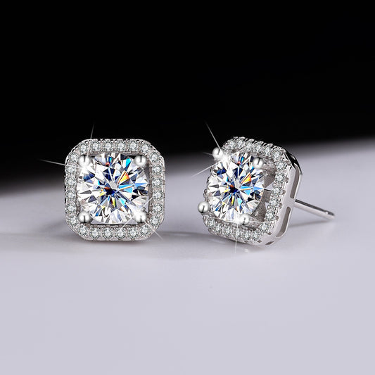 Women's Simple Graceful Moissanite Ear Studs