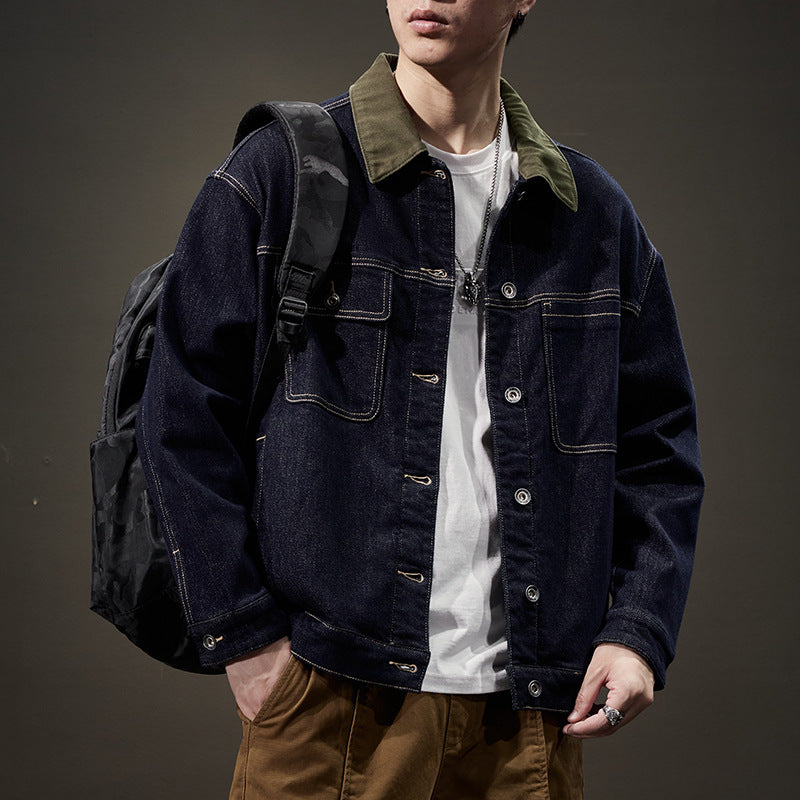 Denim Jacket Men's Loose Fashion Versatile Casual Coat