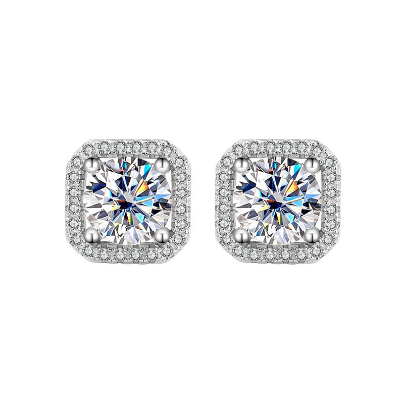 Women's Simple Graceful Moissanite Ear Studs