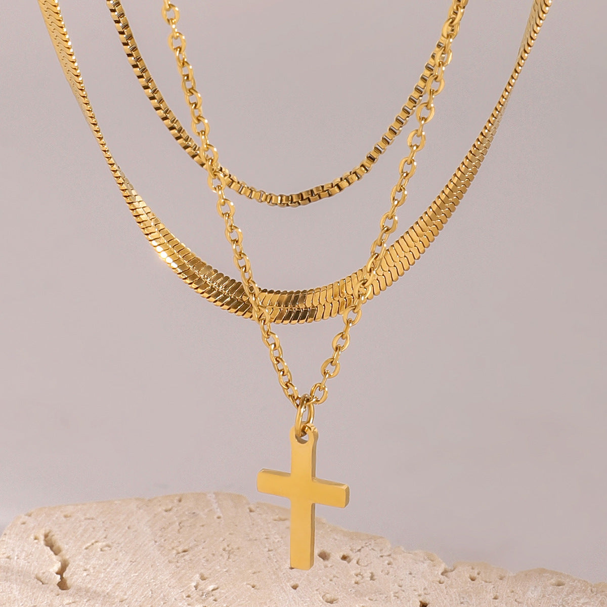 Women's Fashion Personality Cross Simple Necklace