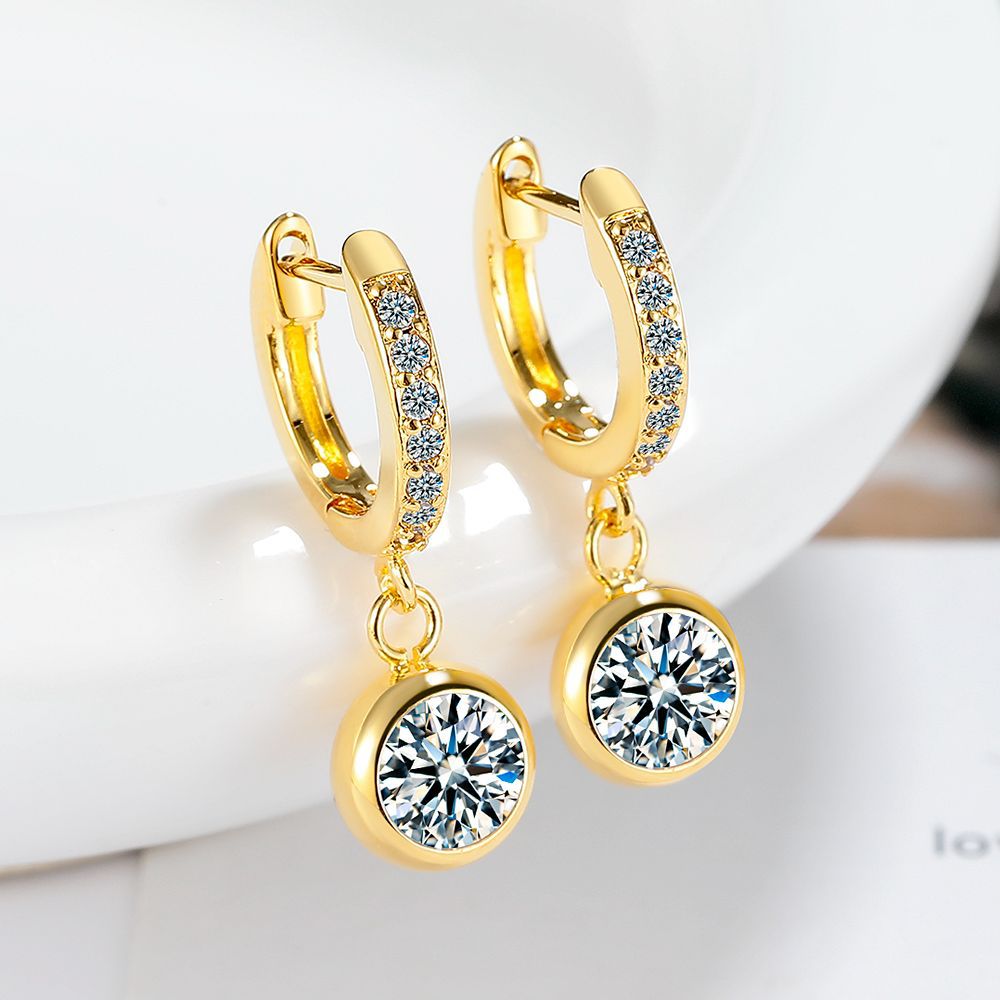 Zircon Elegant Personalized Creative Geometric Trendy Earrings