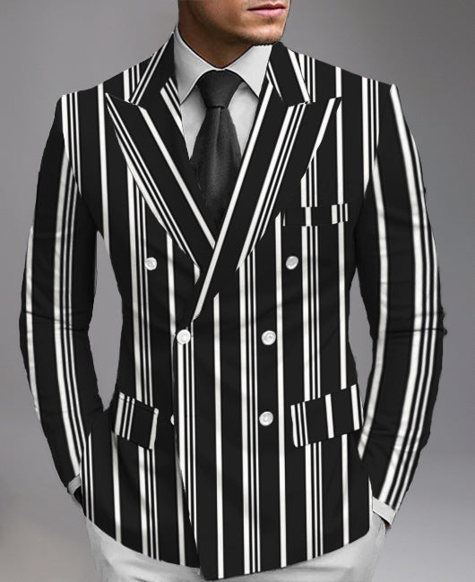 Men's Printed Suit Jacket Fashion Casual