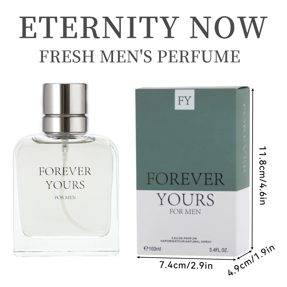 FOREVER YOURS Men's EDP 3.4 Ounce (Pack of 1) Eau de Parfum for Men Men's Fragrance Long Lasting Perfume for Men