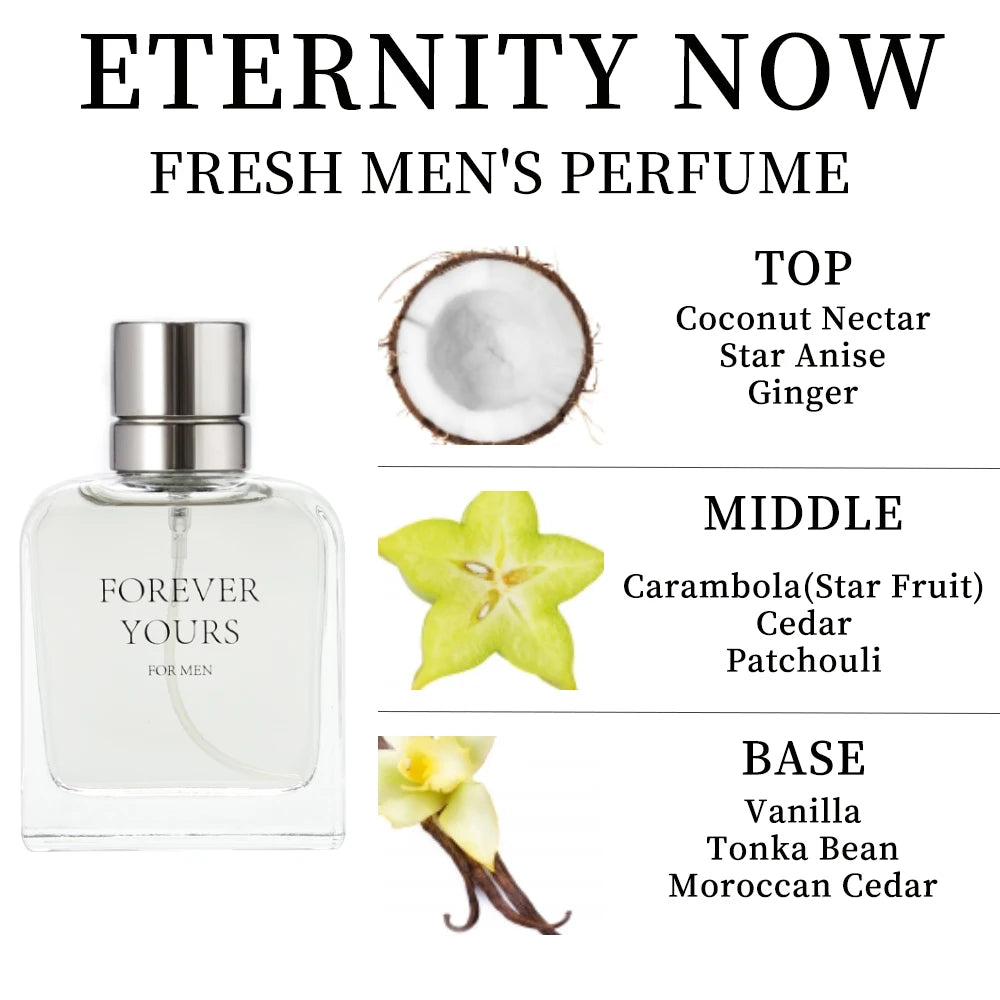 FOREVER YOURS Men's EDP 3.4 Ounce (Pack of 1) Eau de Parfum for Men Men's Fragrance Long Lasting Perfume for Men