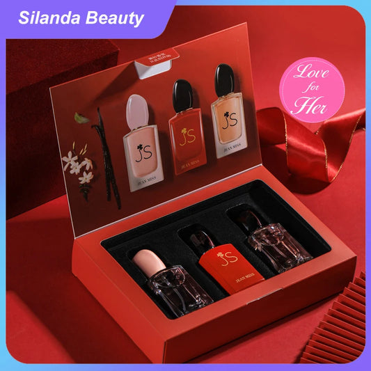 Classic Brand Fresh Light Scent 30ml x 3pcs Eau De Toilette Femme Spray Floral Fruity Notes Lasting Women's Perfume EDT Gift Box