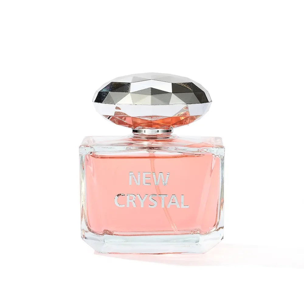 100ML 3.4FL.OZ New Crystal Long-lasting Perfumes for Women, Fruity Floral Notes Eau de Parfum, Fresh Citrus Aquatic Fragrance