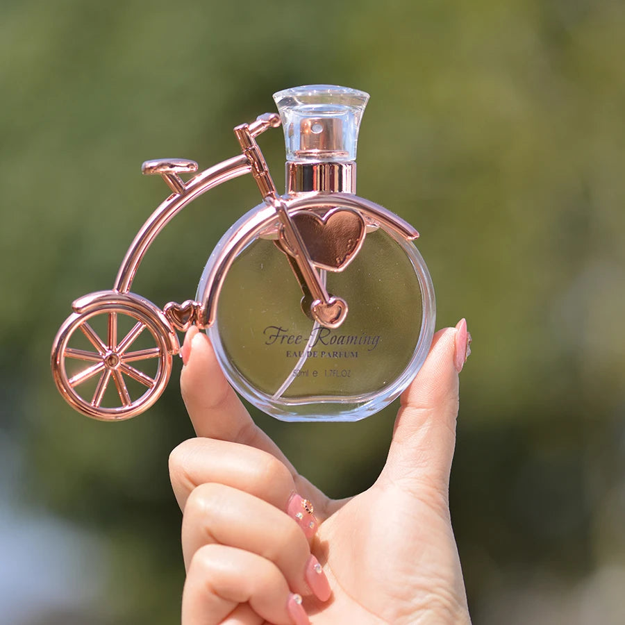 50ML 1.7FL.OZ Original Perfume Whimsical Bicycle Shape Eau de Parfum for Women Floral Fruity Longlasting Idea Romantic Gift