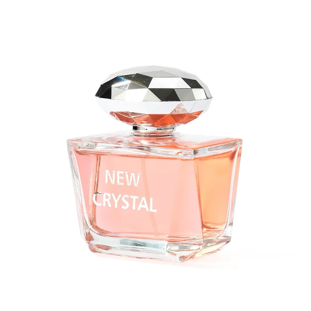 100ML 3.4FL.OZ New Crystal Long-lasting Perfumes for Women, Fruity Floral Notes Eau de Parfum, Fresh Citrus Aquatic Fragrance