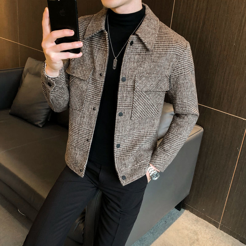 Men Slim Jacket Fashion Thickening Trend