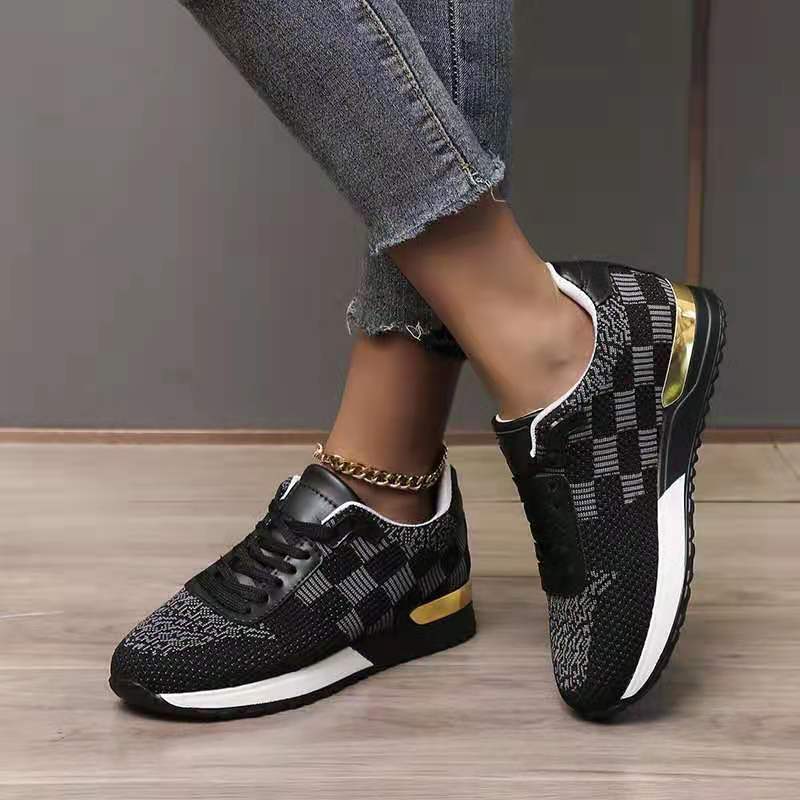 Large Size Platform Shoes Round Toe Casual Mesh Shoes Women