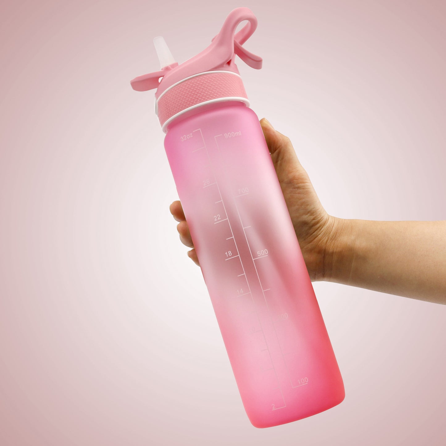 Sports Water Bottle with Straw & Bounce Cover – Leak-Proof Space Cup for Gym