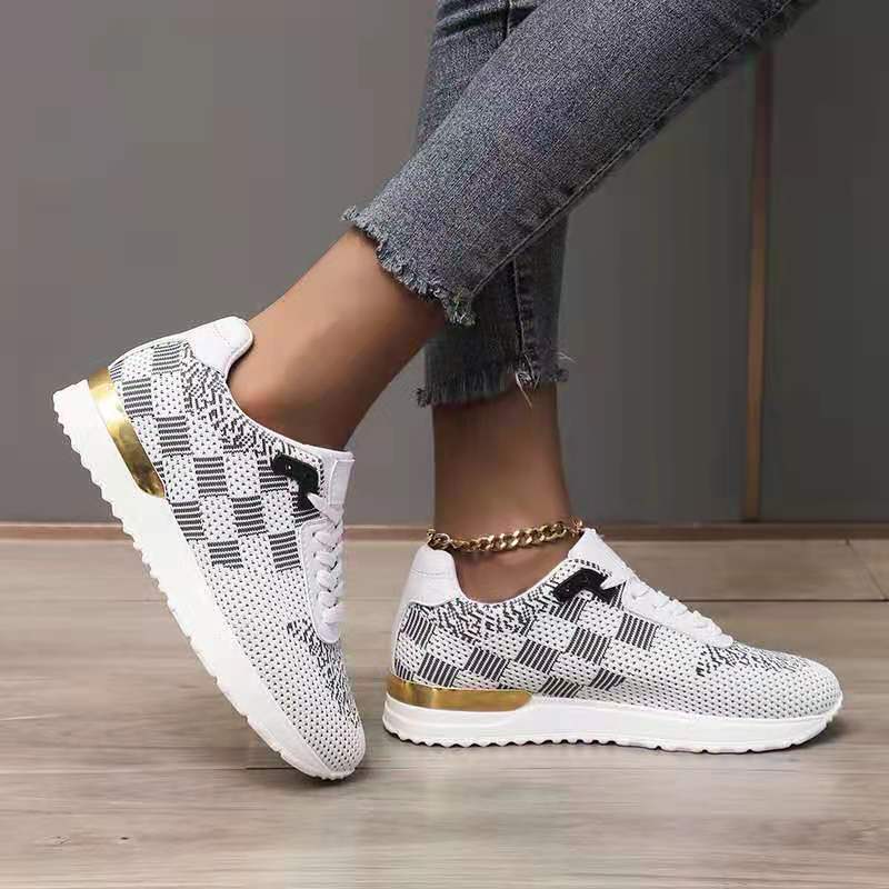 Large Size Platform Shoes Round Toe Casual Mesh Shoes Women