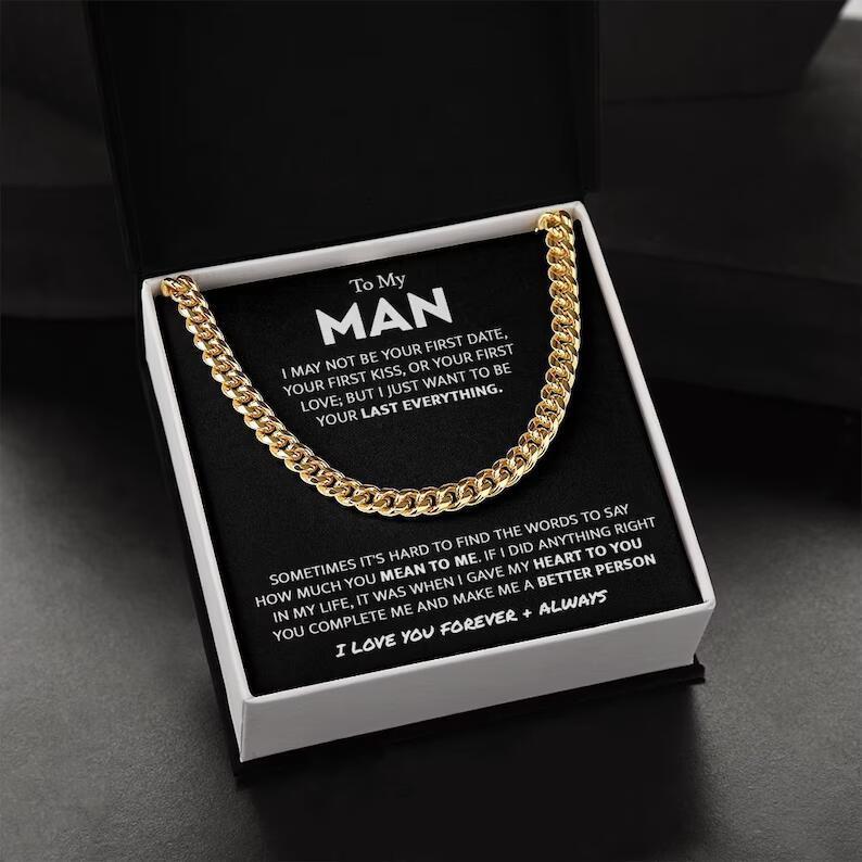 14K Single Circle Dense Chain Cuban Link Chain Male Titanium Steel Necklace Bracelet Gift For Son