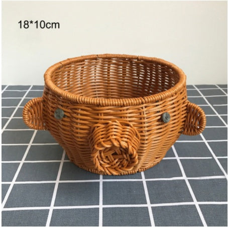 Creative Rattan Fruit Basket Home Furnishings Home Storage