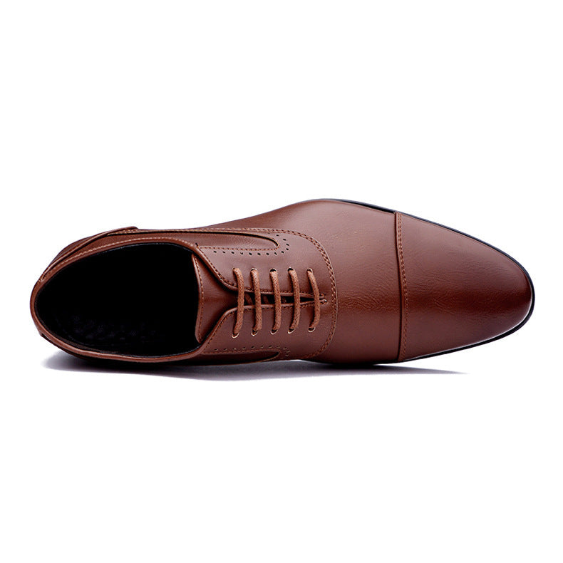 Zapatos casuales de cuero de tendencia de moda simple para hombres